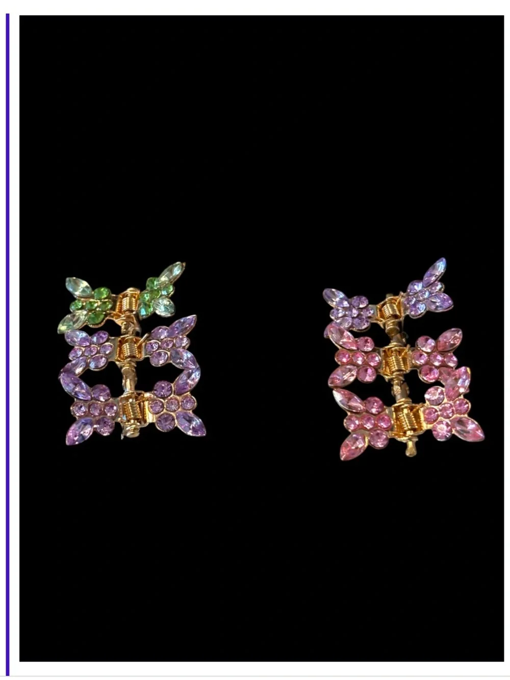Butterfly Hair Jewels Mini claw clips set of Six NWOT